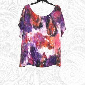 Vince Camuto 1X Plus Size Embellished Tunic Top